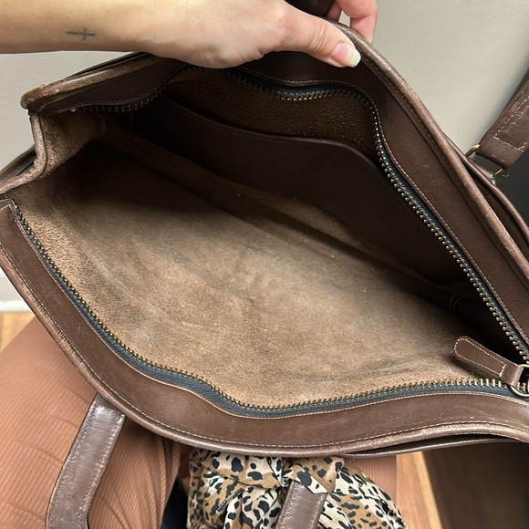 Vintage Brown Coach Leather Briefcase - Picture 10 of 16